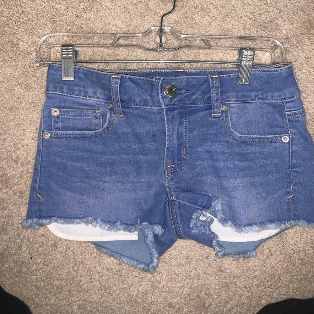 blue jean shorts